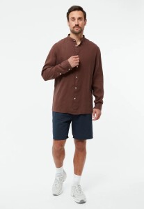 Givn Herren Hemd GB-Wes Chocolate Brown (linen)