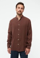 Givn Herren Hemd GB-Wes Chocolate Brown (linen)