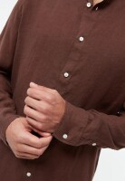 Givn Herren Hemd GB-Wes Chocolate Brown (linen)
