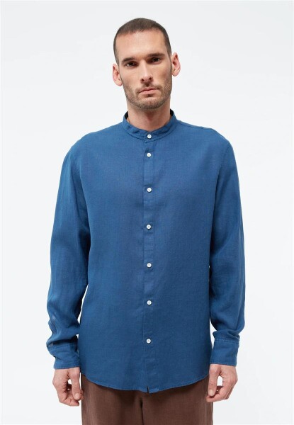 Givn Herren Hemd GB-Wes Blazing blue (linen)
