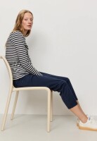 Recolution Damen Longsleeve Iris Stripes dark navy