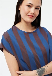 Givn Damen Bluse GB-Fenna Blazing Blue/Chocolate Brown