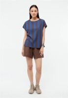 Givn Damen Bluse GB-Fenna Blazing Blue/Chocolate Brown