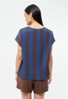 Givn Damen Bluse GB-Fenna Blazing Blue/Chocolate Brown