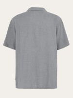 KnowledgeCotton Herren Hemd kurzarm 1090160 relaxed short sleeve Shirt Ultimate Grey