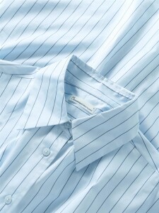 KnowledgeCotton Damen Bluse 2090096 Dew relaxed Blue Stripe