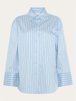 KnowledgeCotton Damen Bluse 2090096 Dew relaxed Blue Stripe