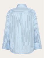 KnowledgeCotton Damen Bluse 2090096 Dew relaxed Blue Stripe