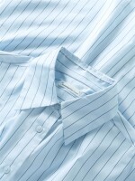 KnowledgeCotton Damen Bluse 2090096 Dew relaxed Blue Stripe