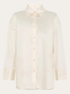 KnowledgeCotton Damen Bluse 2090097 Dew relaxed Egret