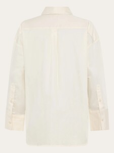 KnowledgeCotton Damen Bluse 2090097 Dew relaxed Egret