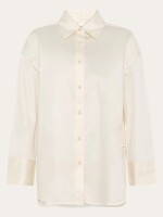 KnowledgeCotton Damen Bluse 2090097 Dew relaxed Egret