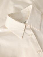 KnowledgeCotton Damen Bluse 2090097 Dew relaxed Egret