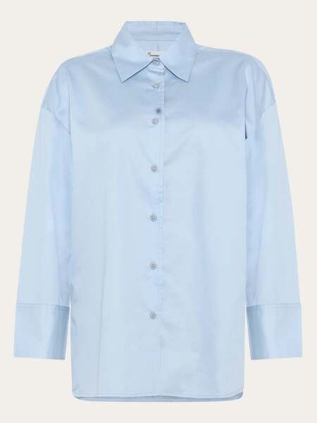 KnowledgeCotton Damen Bluse 2090097 Dew relaxed Skyway