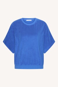 by bar Damen T-Shirt Nuki slub top azul blue