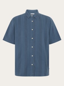 KnowledgeCotton Herren Hemd Kurzarm 1090178 structure...