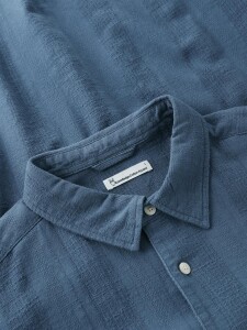 KnowledgeCotton Herren Hemd Kurzarm 1090178 structure...