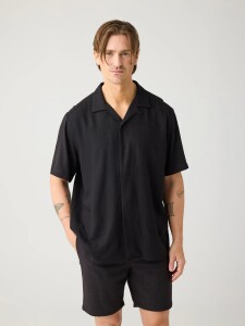 KnowledgeCotton Herren Hemd kurzarm 1090160 relaxed short...