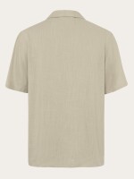 KnowledgeCotton Herren Hemd kurzarm 1090160 relaxed short sleeve Shirt Light Feather Grey