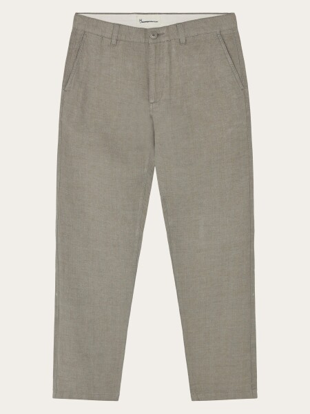 Knowledge Cotton Herren Hose Chuck regular linen 1070060 yarndyed - Twill