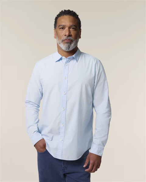 Stanley&Stella Herren Hemd Stanley Styler Summer Blue