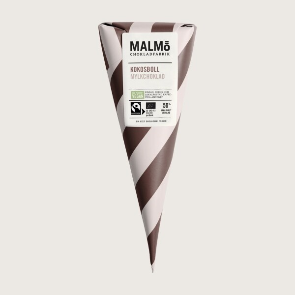 Malmö Schokolade Cones 90g Kokosnuss-Kugel