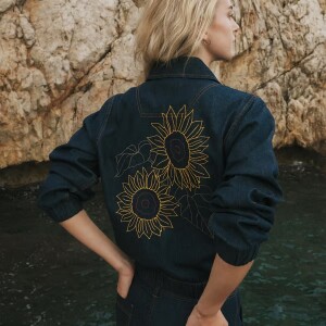 Dedicated Damen Jacke Sunna Denim Dark Blue