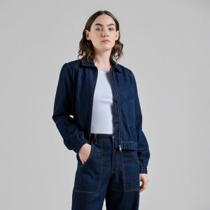 Dedicated Damen Jacke Sunna Denim Dark Blue
