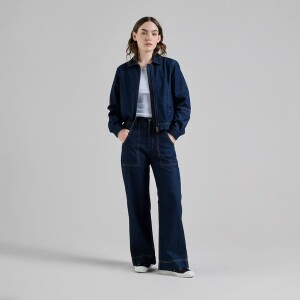 Dedicated Damen Jacke Sunna Denim Dark Blue