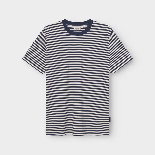 Dedicated Herren T-Shirt Stockholm Stripes Insignia Blue