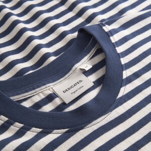 Dedicated Herren T-Shirt Stockholm Stripes Insignia Blue