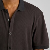 Dedicated Herren Hemd Kurzarm Falkvik Waffle Phantom Black