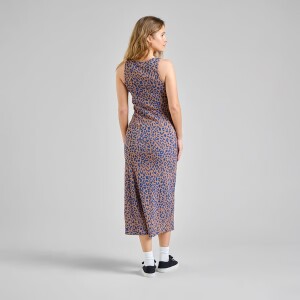 Dedicated Damen Kleid Motala Rib Leopard Light Brown