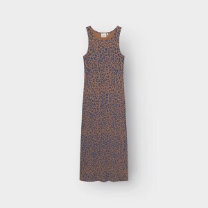 Dedicated Damen Kleid Motala Rib Leopard Light Brown