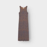 Dedicated Damen Kleid Motala Rib Leopard Light Brown
