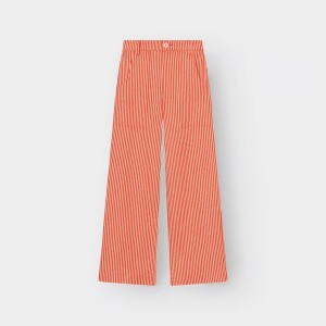 Dedicated Damen Hose Vara Workwear Stripe Grenadine Red