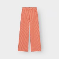 Dedicated Damen Hose Vara Workwear Stripe Grenadine Red