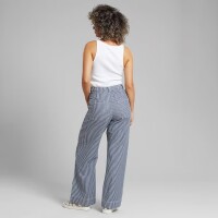 Dedicated Damen Hose Vara Workwear Stripe Blue