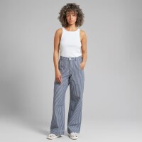 Dedicated Damen Hose Vara Workwear Stripe Blue