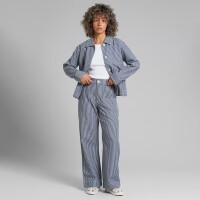 Dedicated Damen Hose Vara Workwear Stripe Blue