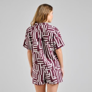 Dedicated Damen Bluse Torup Lines & Sticks Fig
