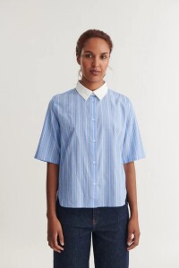 Basic Apparel Damen Bluse Siba Frozen Fjord/bright...