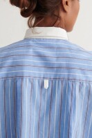 Basic Apparel Damen Bluse Siba Frozen Fjord/bright white/sky captain