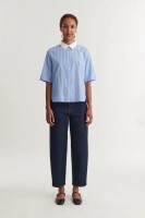 Basic Apparel Damen Bluse Siba Frozen Fjord/bright white/sky captain