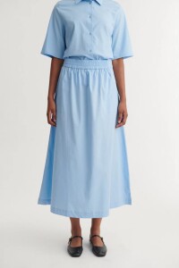 Basic Apparel Damen Rock Silje Long Frozen Fjord
