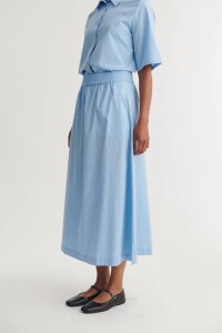 Basic Apparel Damen Rock Silje Long Frozen Fjord