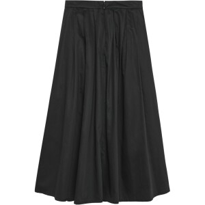 KnowledgeCotton Damen Rock Satin Pleat black jet 2040026