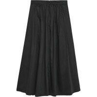 KnowledgeCotton Damen Rock Satin Pleat black jet 2040026