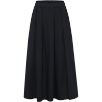 KnowledgeCotton Damen Rock Satin Pleat black jet 2040026