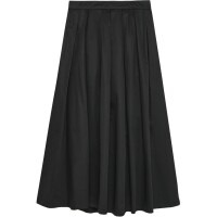 KnowledgeCotton Damen Rock Satin Pleat black jet 2040026
